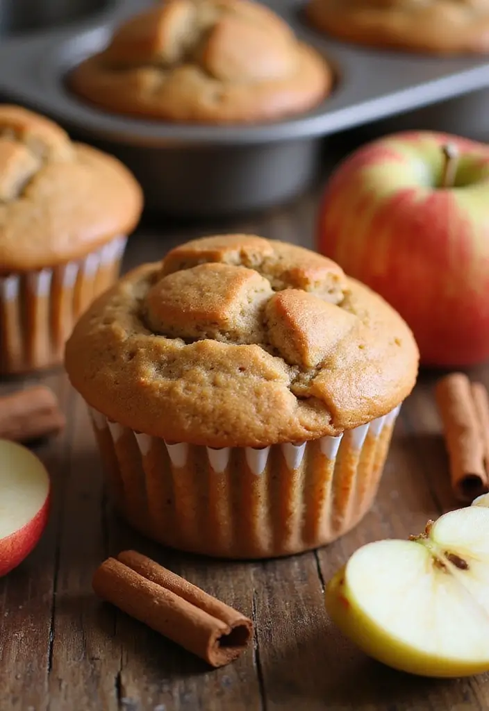 25 High Fiber Muffin Recipes That Support Digestion - 6. Apple Cinnamon Muffins