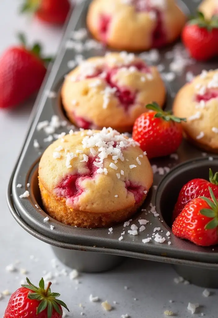 25 Keto Muffin Tin Recipes for a Low Carb Lifestyle 22. Strawberry Coconut Muffins