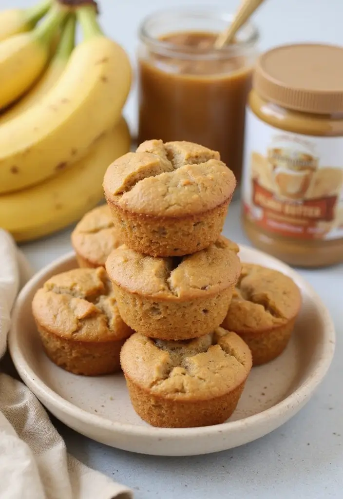 25 Keto Muffin Top Pan Recipes That Are Low Carb and Delicious 119 25 Keto Muffin Top Pan Recipes That Are Low Carb and Delicious - 19. Peanut Butter Banana Muffin Tops