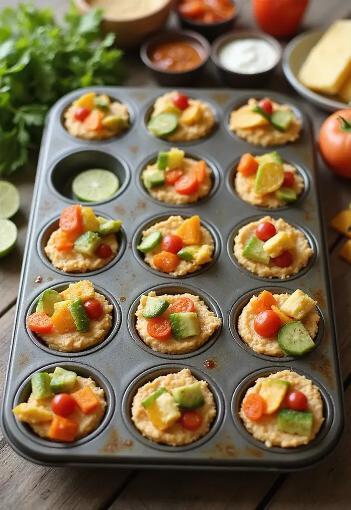 25 Mini Muffin Tin Appetizer Recipes for Parties and Holidays 79 25 Mini Muffin Tin Appetizer Recipes for Parties and Holidays - 13. Mini Veggie and Hummus Cups