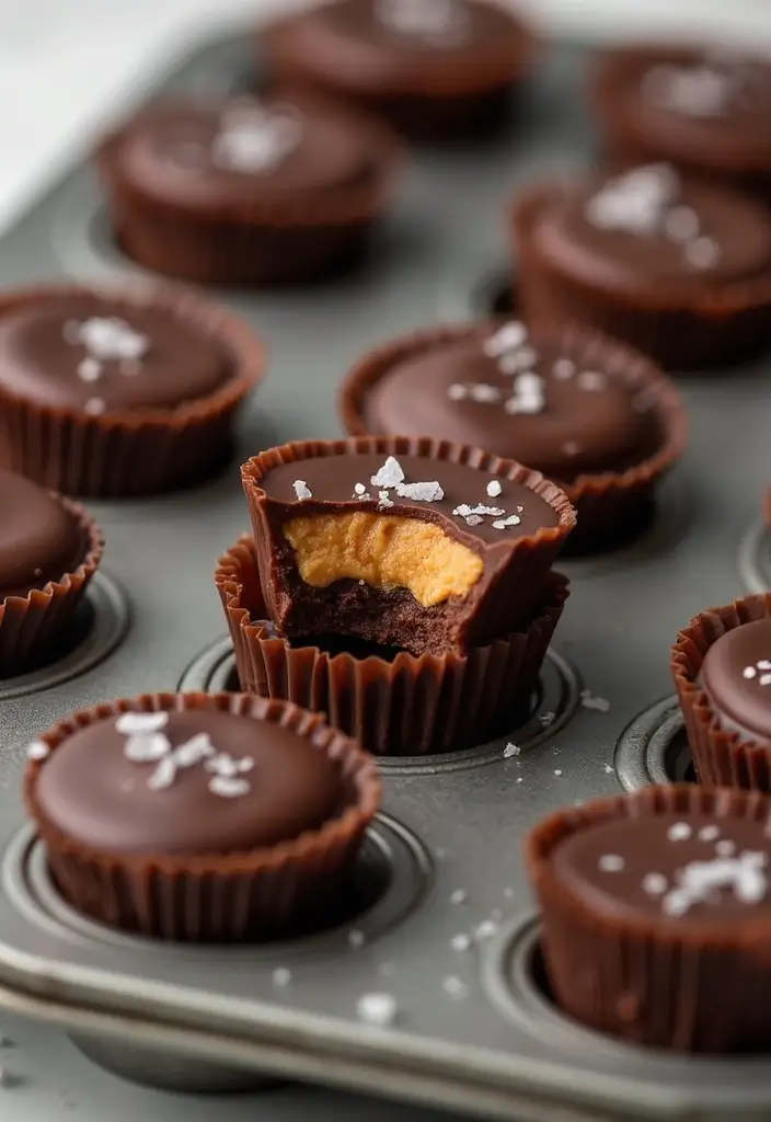 25 Mini Muffin Tin Appetizer Recipes for Parties and Holidays 122 25 Mini Muffin Tin Appetizer Recipes for Parties and Holidays - 20. Mini Chocolate Peanut Butter Cups