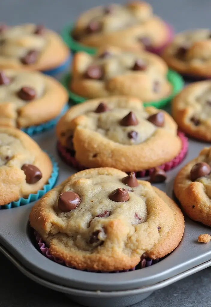 25 Mini Muffin Tin Appetizer Recipes for Parties and Holidays 136 25 Mini Muffin Tin Appetizer Recipes for Parties and Holidays - 22. Mini Chocolate Chip Cookies