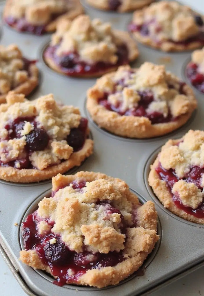 25 Mini Muffin Tin Appetizer Recipes for Parties and Holidays 150 25 Mini Muffin Tin Appetizer Recipes for Parties and Holidays - 24. Mini Berry Crumble Cups