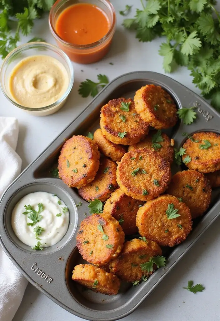 25 Mini Muffin Tin Appetizer Recipes for Parties and Holidays 22 25 Mini Muffin Tin Appetizer Recipes for Parties and Holidays - 4. Mini Sweet Potato Fritters