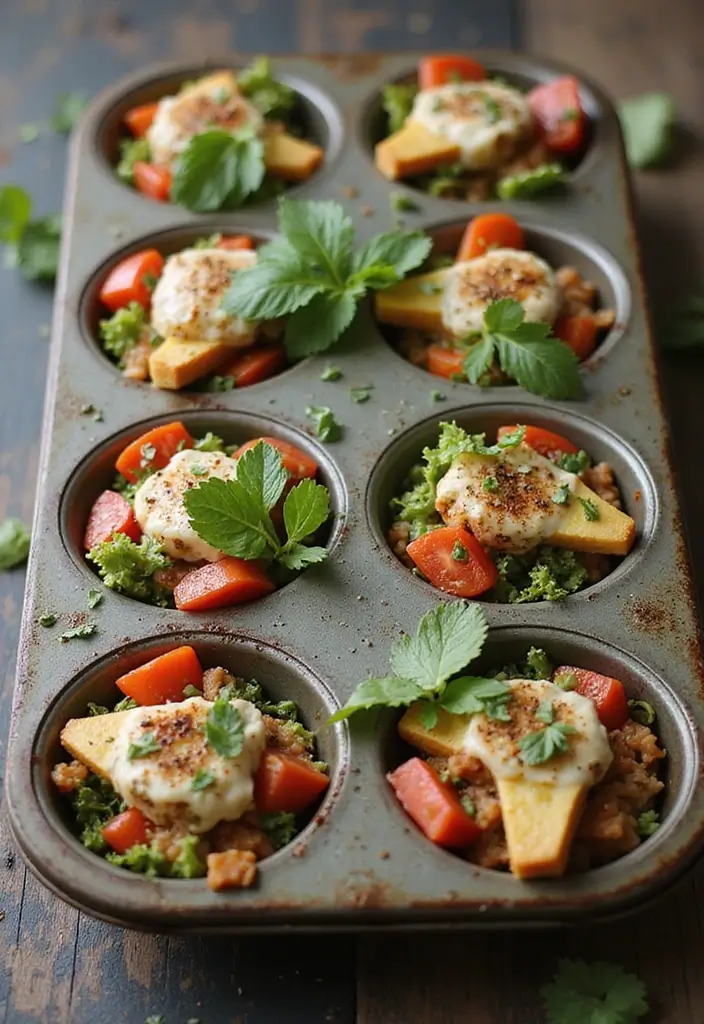 25 Mini Muffin Tin Appetizer Recipes for Parties and Holidays 55 25 Mini Muffin Tin Appetizer Recipes for Parties and Holidays - 9. Mini Mediterranean Bowls