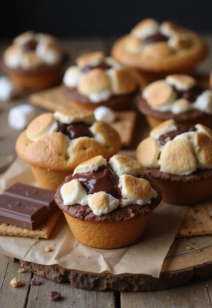 25 Muffin Pan Dessert Recipes That Wow Every Guest 61 25 Muffin Pan Dessert Recipes That Wow Every Guest - 11. S'mores Muffins