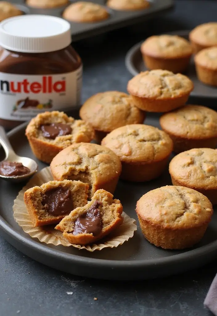 25 Peanut Butter Muffin Recipes for Snack Time Bliss 91 25 Peanut Butter Muffin Recipes for Snack Time Bliss - 17. Peanut Butter Nutella Muffins