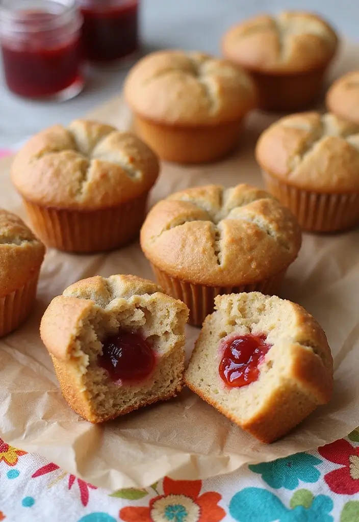 25 Peanut Butter Muffin Recipes for Snack Time Bliss 26 25 Peanut Butter Muffin Recipes for Snack Time Bliss - 6. Peanut Butter and Jelly Muffins