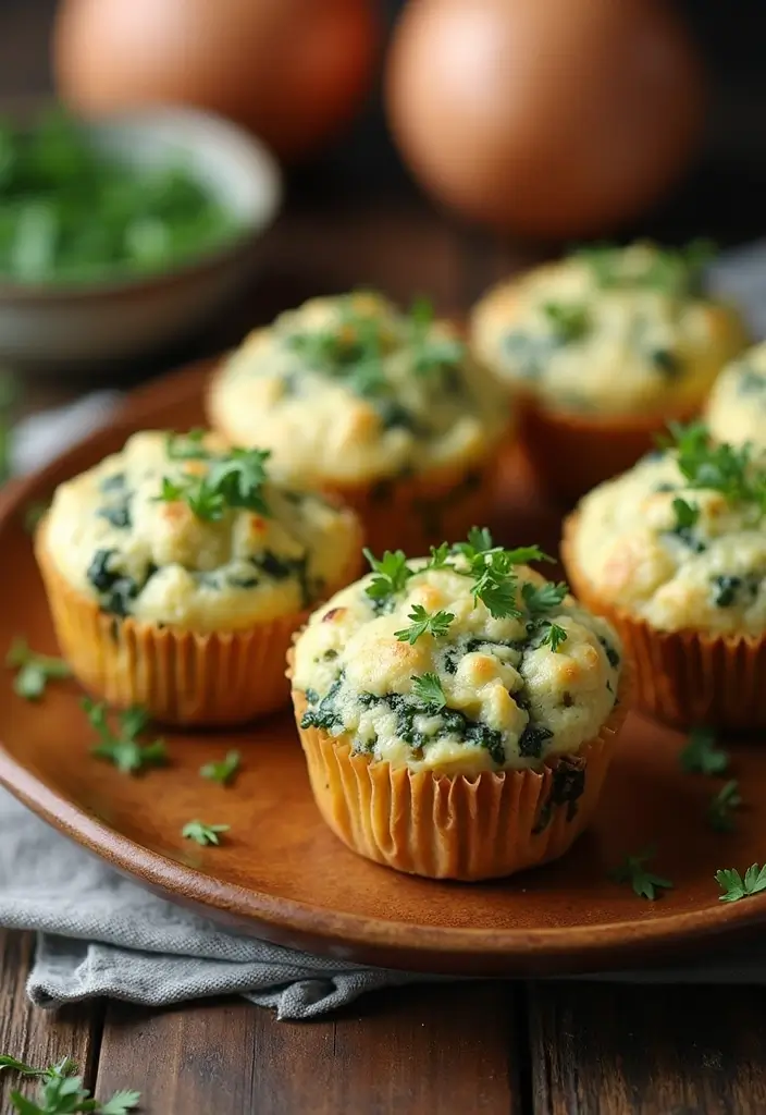 27 Cottage Cheese Muffin Recipes High in Protein - 1. Savory Spinach and Feta Muffins