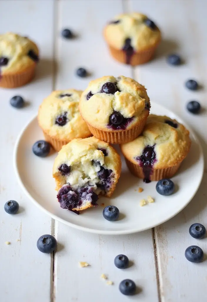 27 Cottage Cheese Muffin Recipes High in Protein - 2. Blueberry Cottage Cheese Muffins