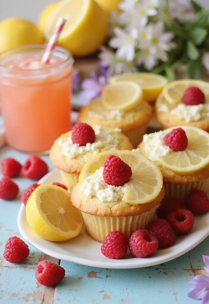 27 Cottage Cheese Muffin Recipes High in Protein - 21. Raspberry Lemonade Cottage Cheese Muffins