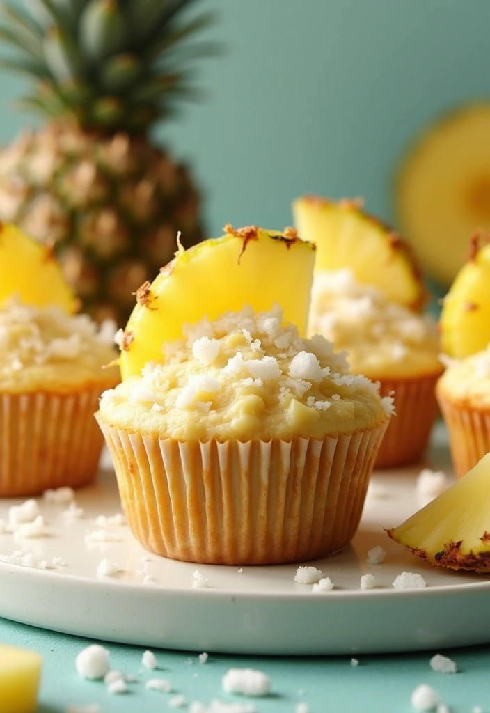 27 Cottage Cheese Muffin Recipes High in Protein - 23. Pineapple Coconut Cottage Cheese Muffins