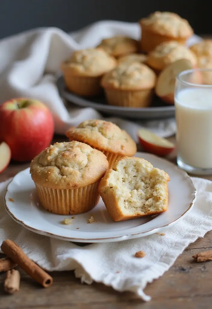 27 Cottage Cheese Muffin Recipes High in Protein - 6. Apple Cinnamon Protein Muffins