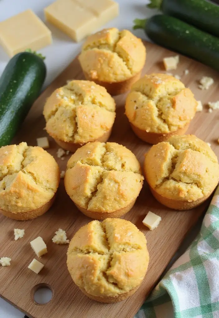 27 Cottage Cheese Muffin Recipes High in Protein - 7. Zucchini Cheddar Cottage Cheese Muffins