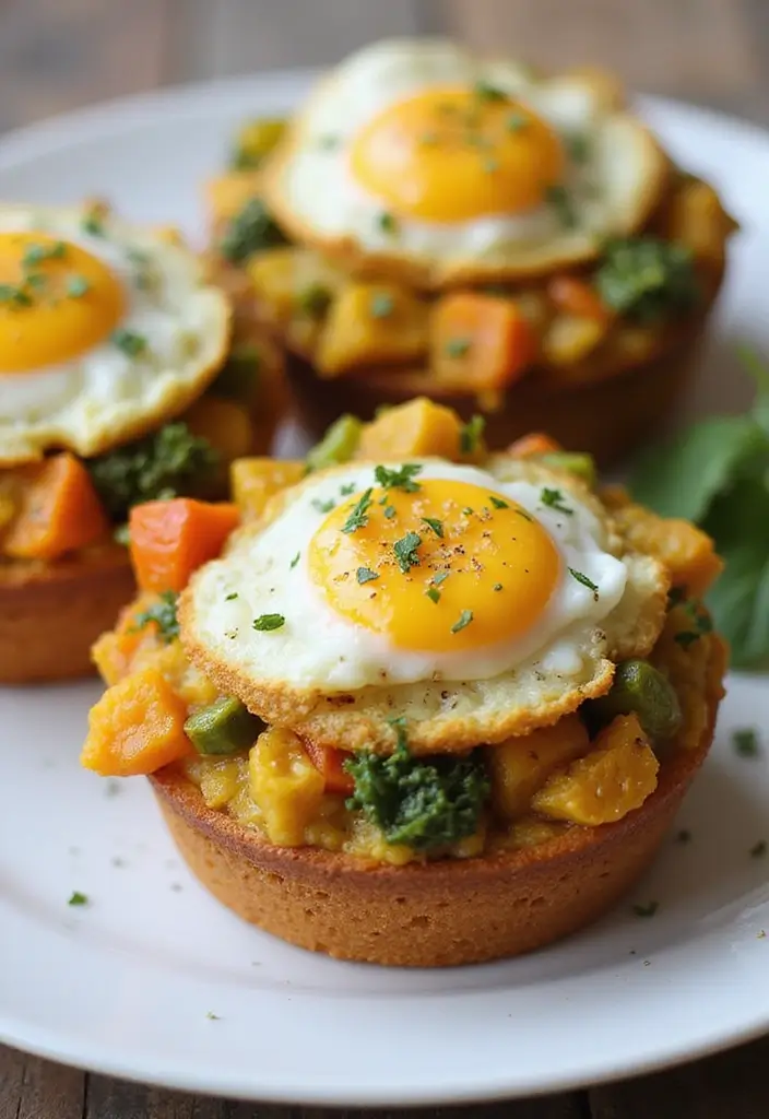 27 Egg and English Muffin Recipes for Quick Breakfasts 65 27 Egg and English Muffin Recipes for Quick Breakfasts - 11. Curried Egg and Veggie Muffin