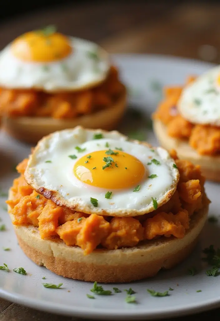 27 Egg and English Muffin Recipes for Quick Breakfasts 27 27 Egg and English Muffin Recipes for Quick Breakfasts - 5. Sweet Potato and Egg Muffin