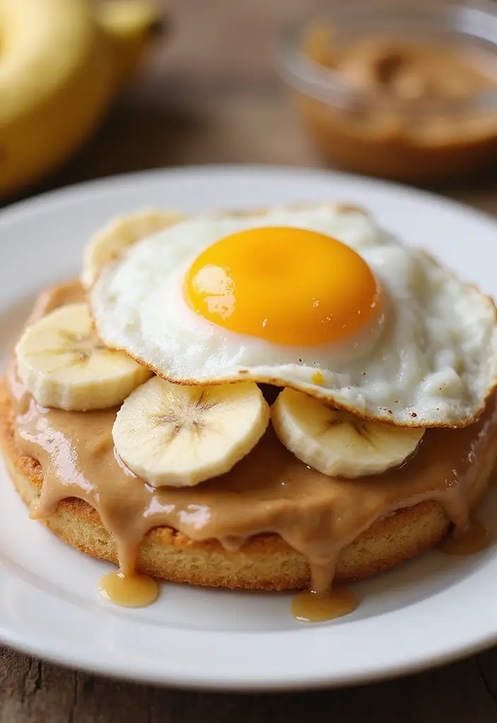 27 Egg and English Muffin Recipes for Quick Breakfasts 51 27 Egg and English Muffin Recipes for Quick Breakfasts - 9. Peanut Butter and Banana Egg Muffin