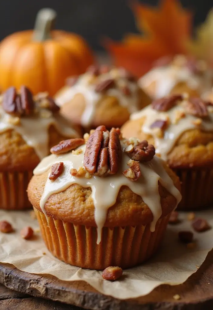 27 Healthy Pumpkin Muffin Recipes for Fall Baking 84 27 Healthy Pumpkin Muffin Recipes for Fall Baking - 14. Pumpkin Muffins with Pecans and Maple Glaze