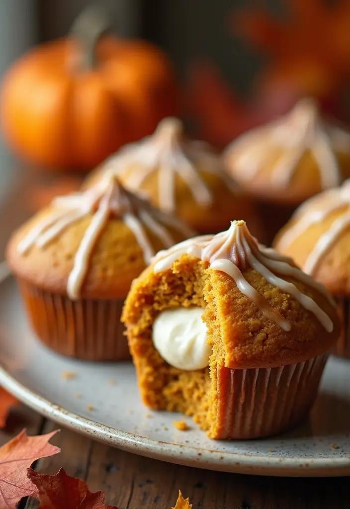 27 Healthy Pumpkin Muffin Recipes for Fall Baking 169 27 Healthy Pumpkin Muffin Recipes for Fall Baking - 27. Pumpkin Muffins with Cream Cheese Filling