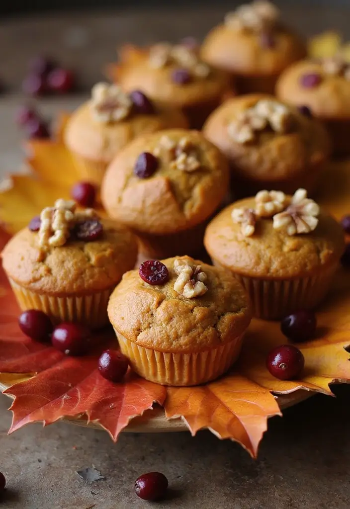 27 Healthy Pumpkin Muffin Recipes for Fall Baking 16 27 Healthy Pumpkin Muffin Recipes for Fall Baking - 4. Pumpkin Muffins with Cranberries and Walnuts
