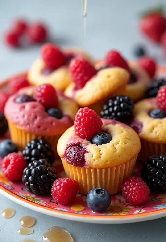 27 Mini Muffin Tin Brunch Recipes for Weekends and Parties - 13. Mixed Berry Mini Muffins
