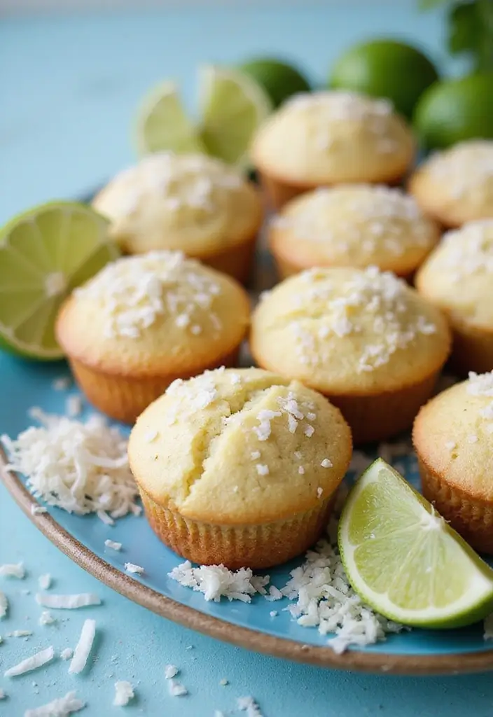 27 Mini Muffin Tin Brunch Recipes for Weekends and Parties - 14. Coconut Lime Mini Muffins