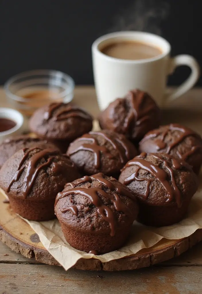 27 Mini Muffin Tin Brunch Recipes for Weekends and Parties - 18. Mocha Chocolate Mini Muffins