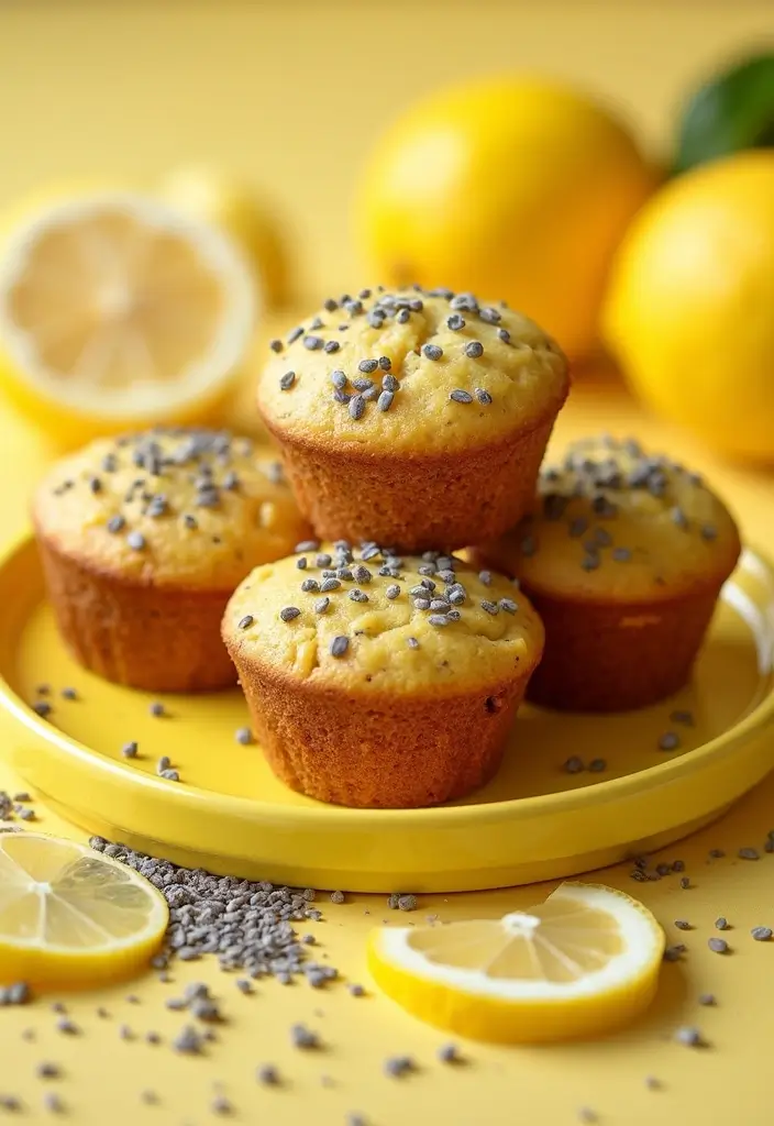 27 Mini Muffin Tin Brunch Recipes for Weekends and Parties - 20. Chia Seed Lemon Mini Muffins