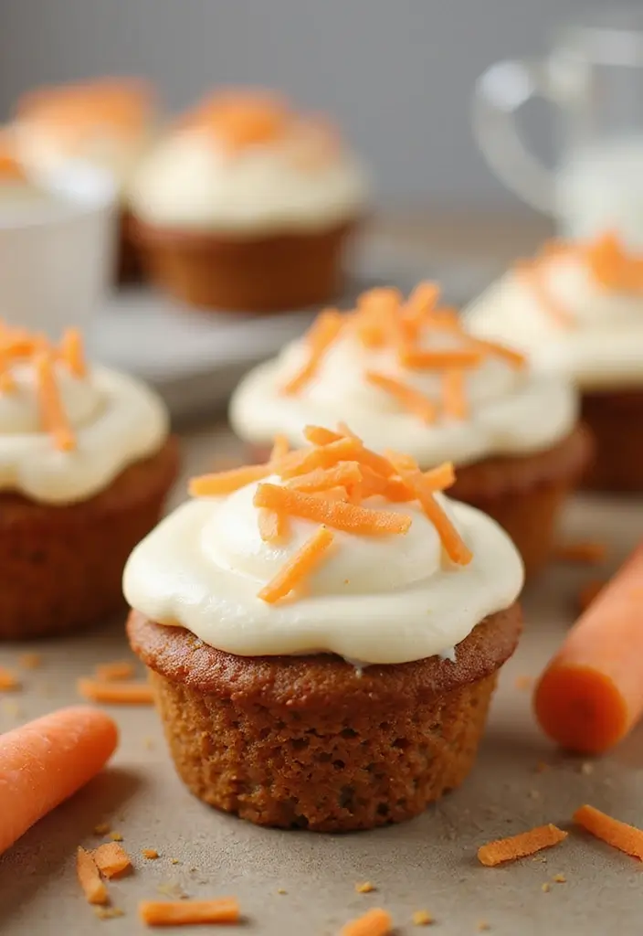 27 Mini Muffin Tin Dessert Recipes You’ll Want to Make Again - 21. Mini Carrot Cake Muffins