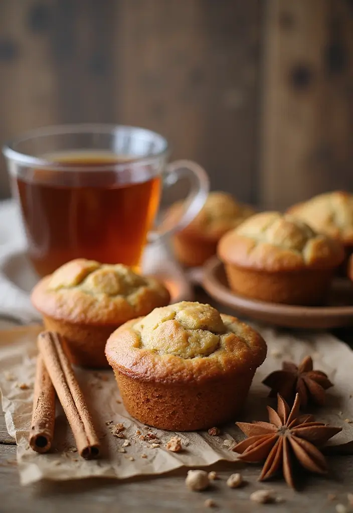 27 Mini Muffin Tin Dessert Recipes You’ll Want to Make Again - 25. Mini Spiced Chai Muffins