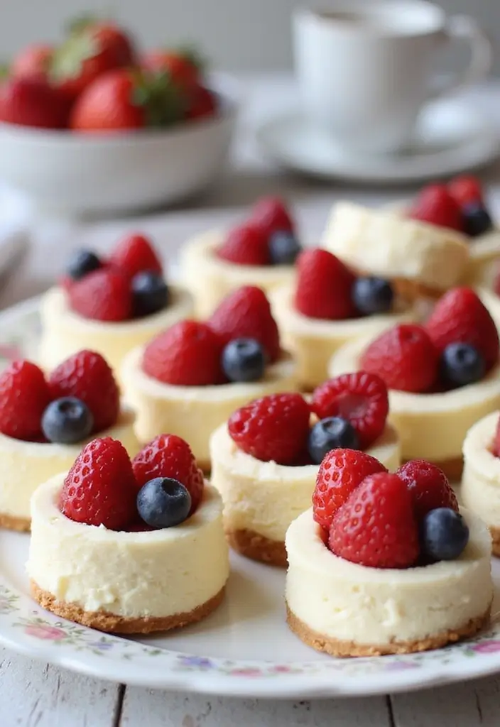 27 Mini Muffin Tin Dessert Recipes You’ll Want to Make Again - 3. Mini Cheesecake Bites