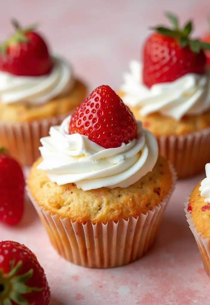 27 Mini Muffin Tin Dessert Recipes You’ll Want to Make Again - 5. Mini Strawberry Shortcake Muffins