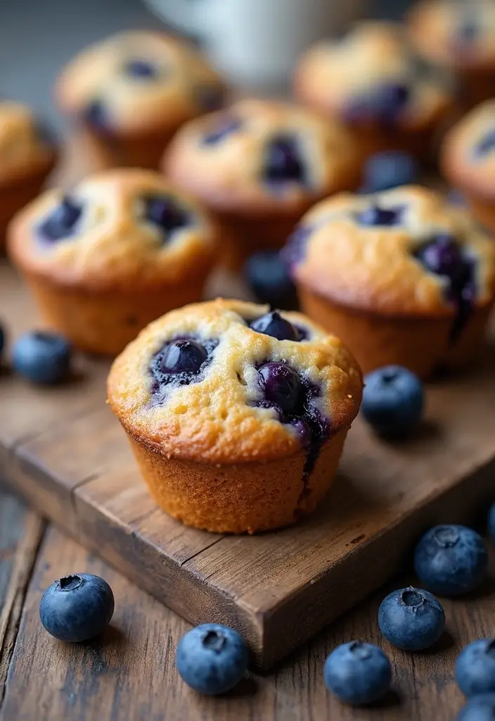 27 Mini Muffin Tin Dessert Recipes You’ll Want to Make Again - 7. Mini Blueberry Muffins