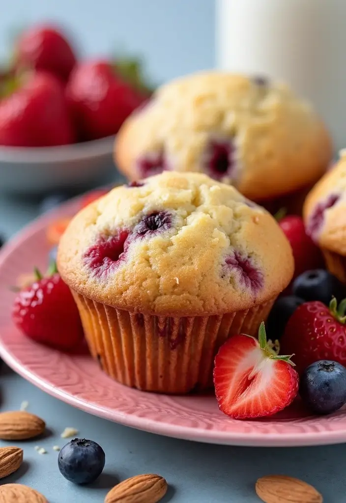 27 Muffin Recipes for Diabetics That Taste Amazing 126 27 Muffin Recipes for Diabetics That Taste Amazing - 20. Berry Almond Muffins