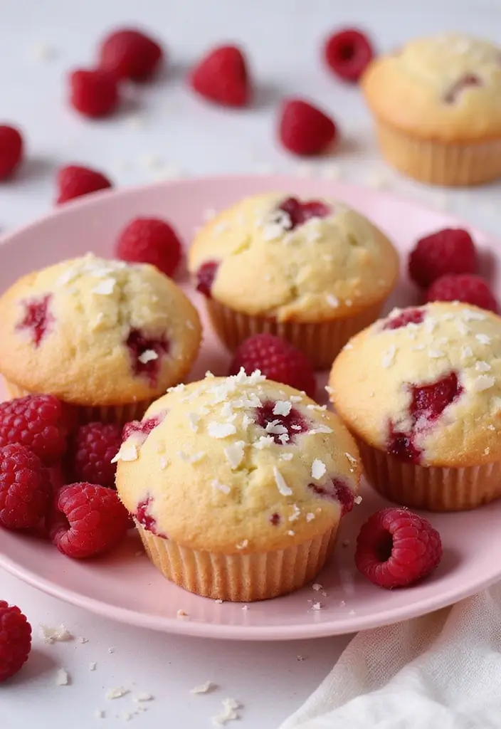 27 Muffin Recipes for Toddlers That Are Fun and Wholesome 81 27 Muffin Recipes for Toddlers That Are Fun and Wholesome - 13. Raspberry Coconut Muffins