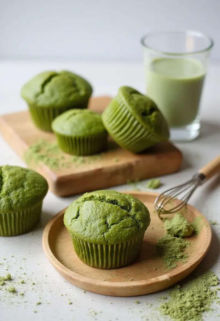 27 Muffin Recipes for Toddlers That Are Fun and Wholesome 129 27 Muffin Recipes for Toddlers That Are Fun and Wholesome - 21. Matcha Green Tea Muffins