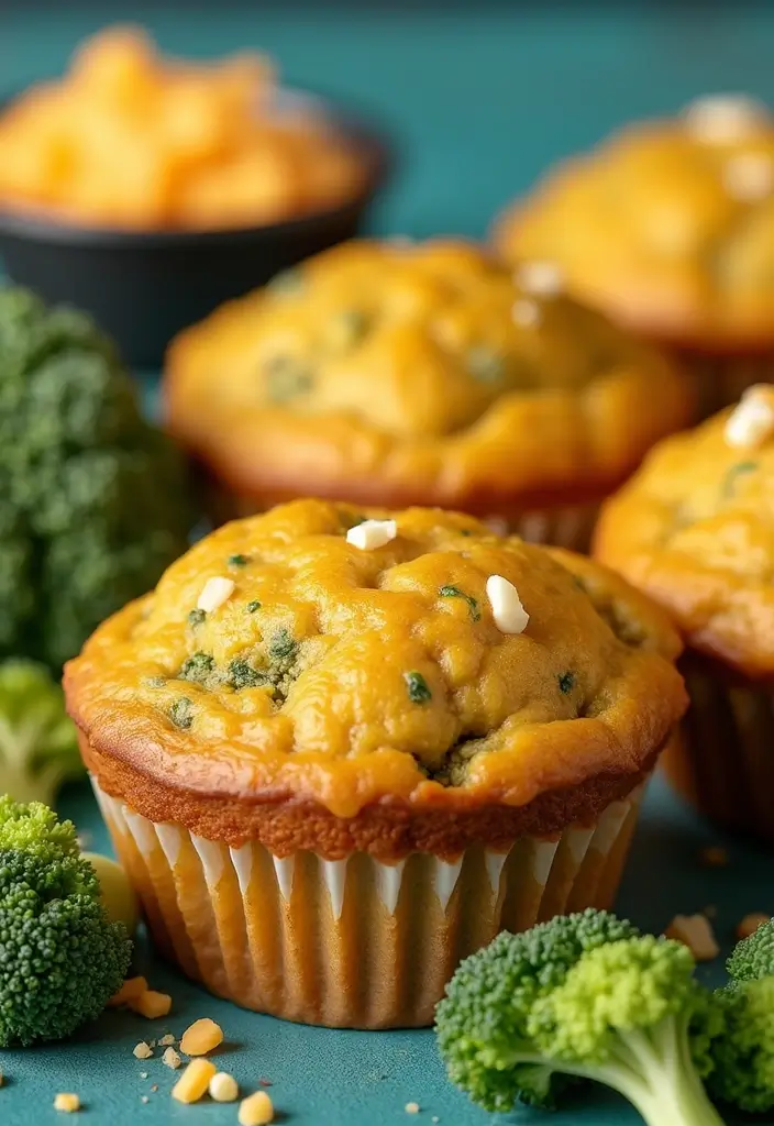 27 Muffin Recipes for Toddlers That Are Fun and Wholesome 150 27 Muffin Recipes for Toddlers That Are Fun and Wholesome - 24. Cheddar Broccoli Muffins