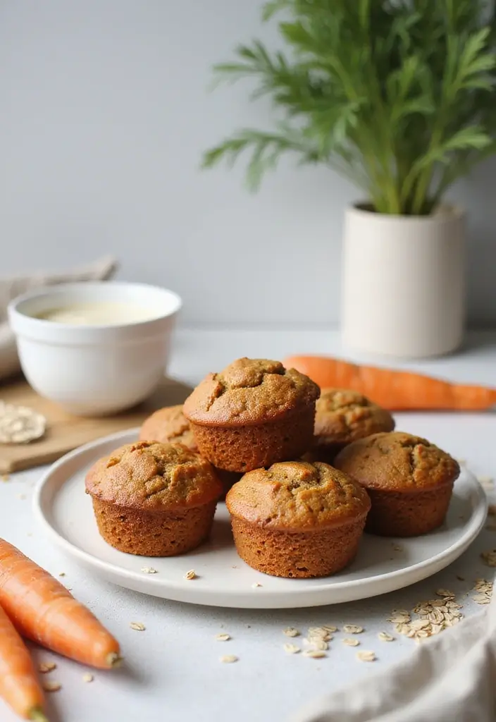 27 Muffin Recipes for Toddlers That Are Fun and Wholesome 27 27 Muffin Recipes for Toddlers That Are Fun and Wholesome - 5. Carrot Oatmeal Muffins