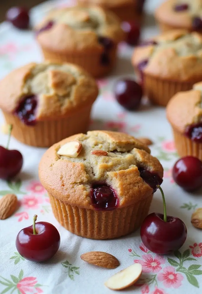 27 Muffin Recipes for Toddlers That Are Fun and Wholesome 41 27 Muffin Recipes for Toddlers That Are Fun and Wholesome - 7. Cherry Almond Muffins