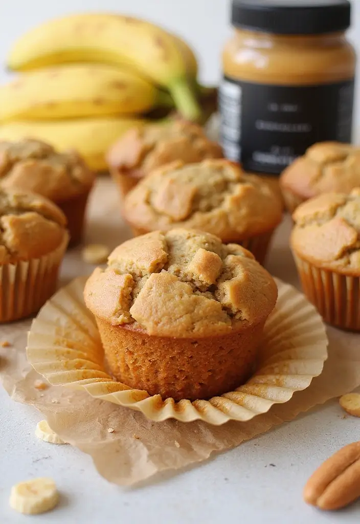 27 Muffin Recipes for Toddlers That Are Fun and Wholesome 48 27 Muffin Recipes for Toddlers That Are Fun and Wholesome - 8. Peanut Butter Banana Muffins