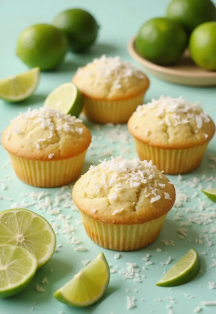 27 Muffin Recipes for Toddlers That Are Fun and Wholesome 53 27 Muffin Recipes for Toddlers That Are Fun and Wholesome - 9. Coconut Lime Muffins