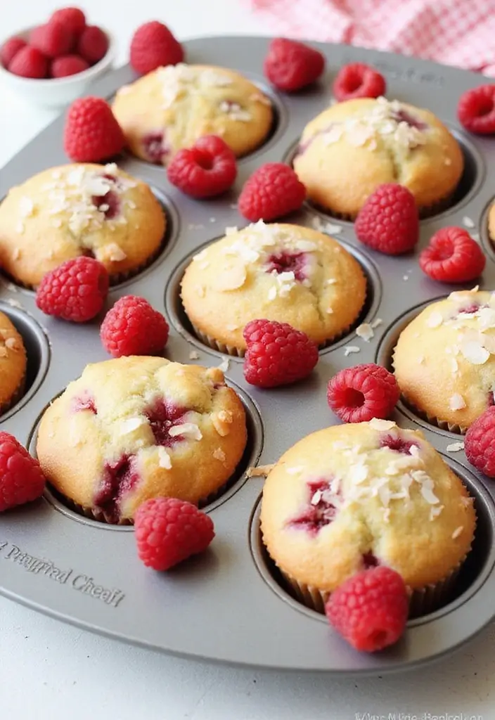 28 Best Pampered Chef Large Muffin Pan Recipes for Breakfast Lovers 87 28 Best Pampered Chef Large Muffin Pan Recipes for Breakfast Lovers - 15. Raspberry Coconut Muffins