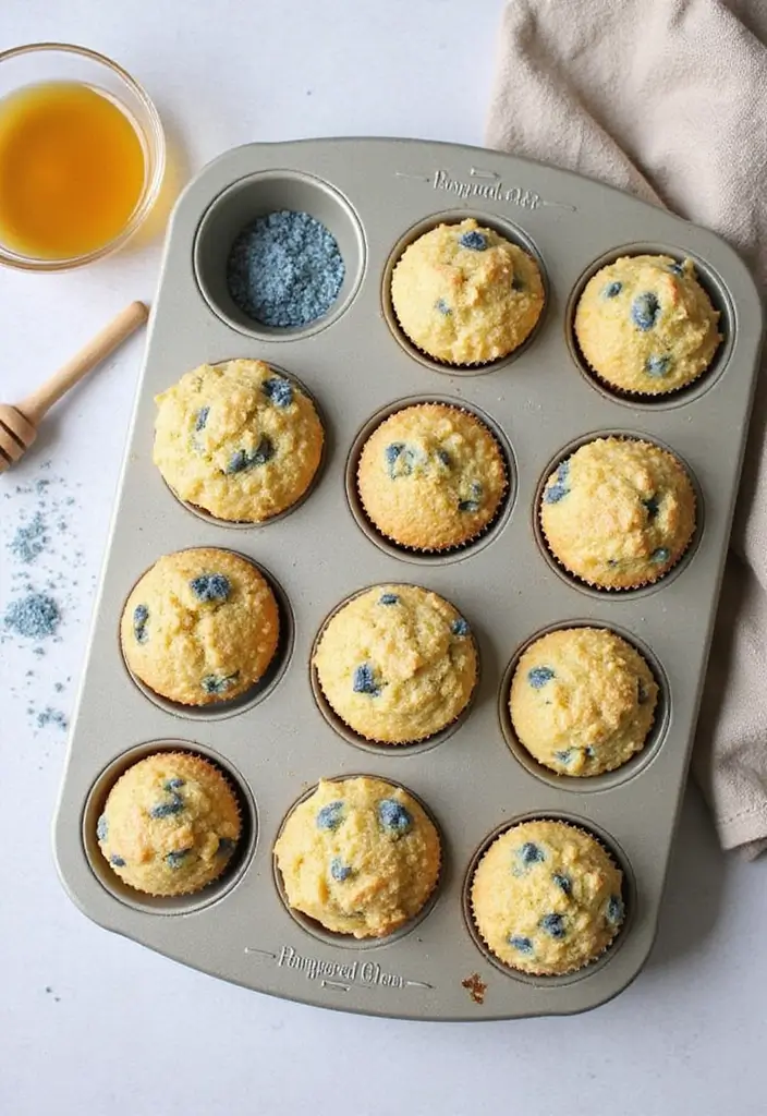 28 Best Pampered Chef Large Muffin Pan Recipes for Breakfast Lovers 140 28 Best Pampered Chef Large Muffin Pan Recipes for Breakfast Lovers - 24. Blue Cornmeal Muffins