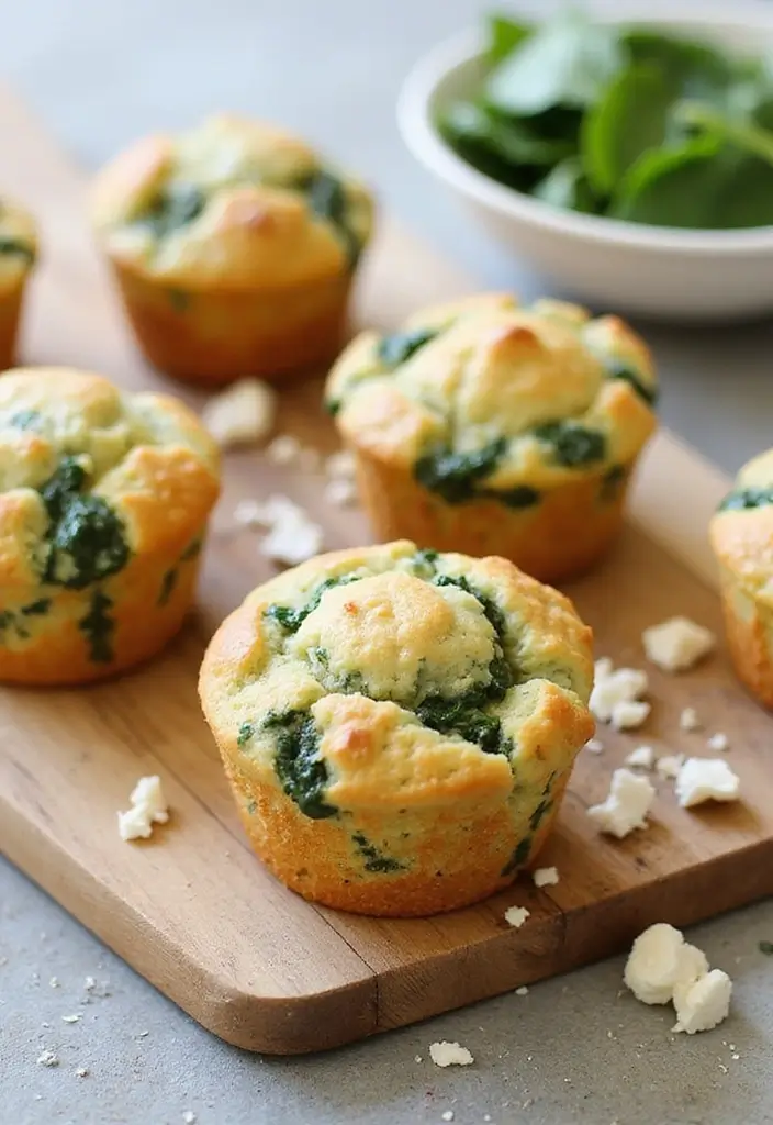 28 Best Pampered Chef Large Muffin Pan Recipes for Breakfast Lovers 13 28 Best Pampered Chef Large Muffin Pan Recipes for Breakfast Lovers - 3. Spinach and Feta Savory Muffins