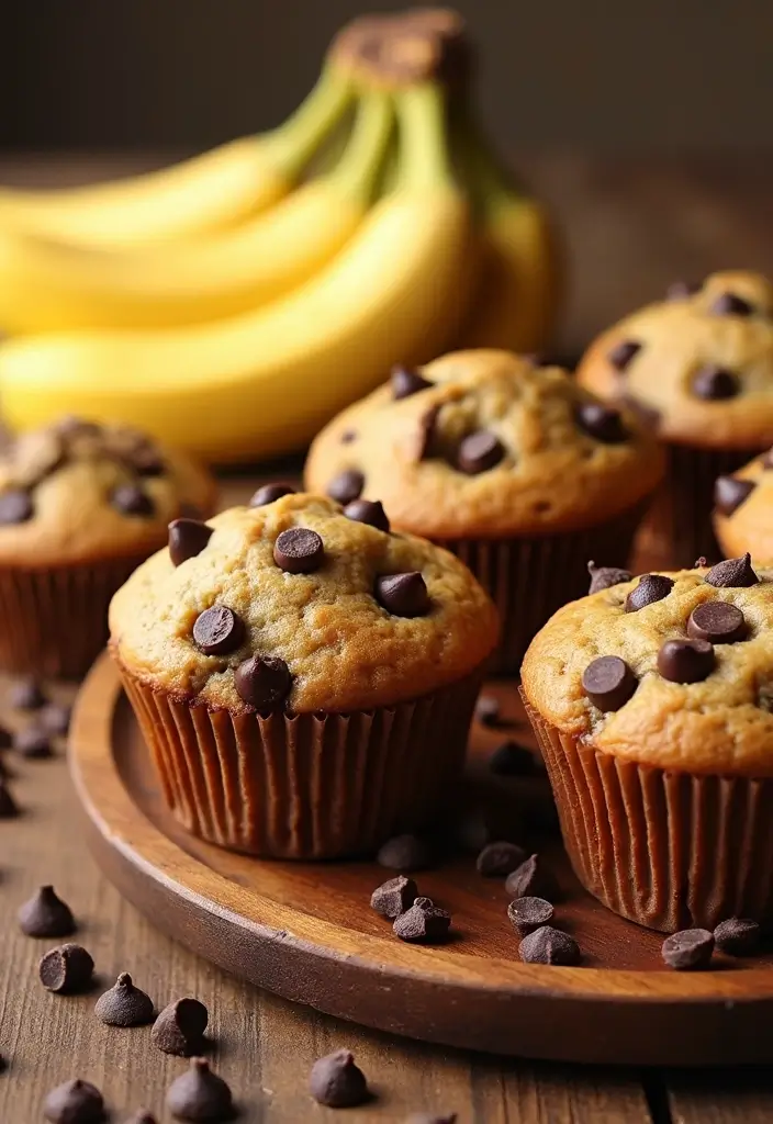 30+ Amazing Martha White Muffin Mix Recipes for Busy Mornings - 12. Chocolate Chip Banana Muffins