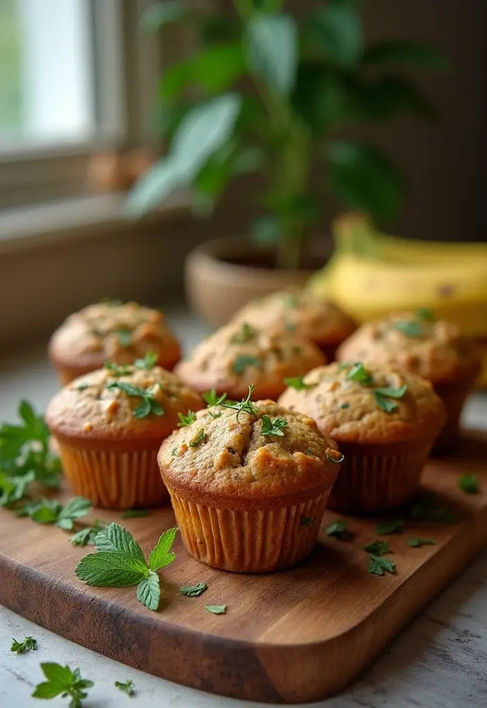 30+ Banana Nut Muffin Recipes for a Comforting Treat 93 30+ Banana Nut Muffin Recipes for a Comforting Treat - 17. Savory Herb Banana Nut Muffins