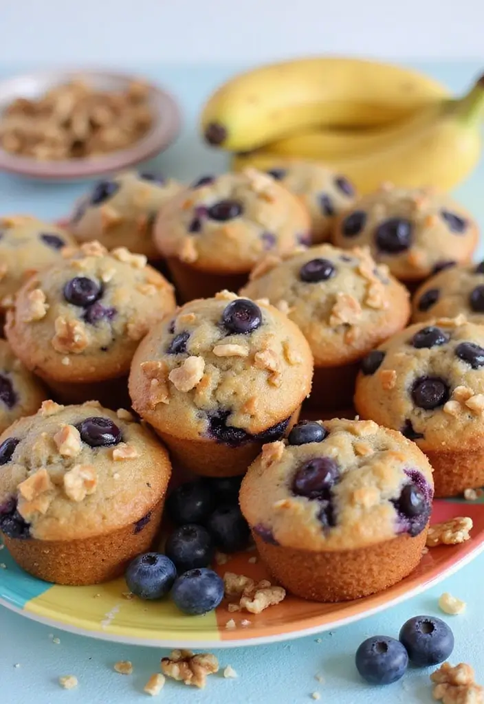 30+ Banana Nut Muffin Recipes for a Comforting Treat 131 30+ Banana Nut Muffin Recipes for a Comforting Treat - 23. Blueberry Banana Nut Muffins