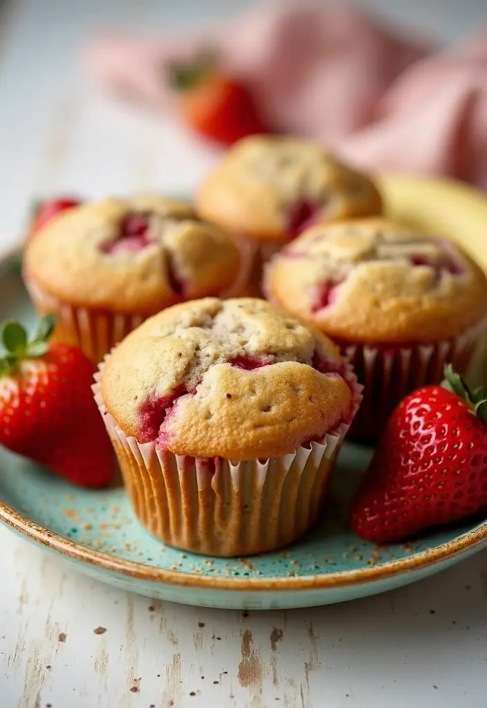 30+ Big Batch Muffin Recipes Perfect for Meal Prep 67 30+ Big Batch Muffin Recipes Perfect for Meal Prep - 15. Strawberry Banana Muffins