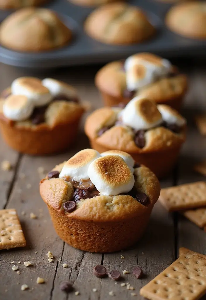 30+ Creative Jiffy Muffin Mix Recipes That Go Beyond the Box 138 30+ Creative Jiffy Muffin Mix Recipes That Go Beyond the Box - 22. Ultimate S'mores Muffins