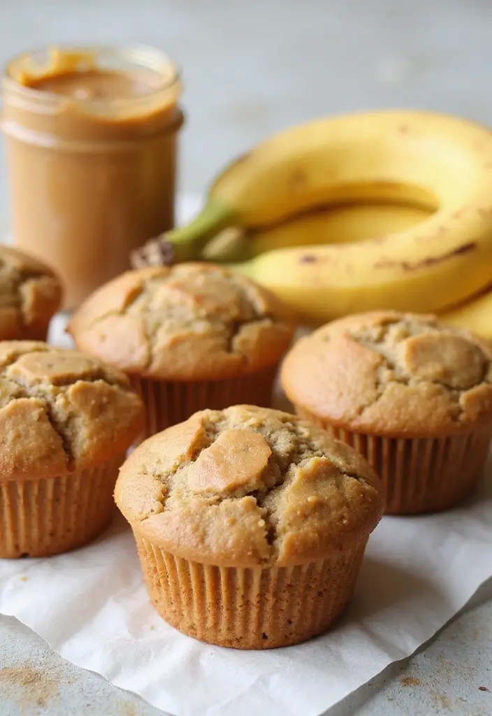 30+ Creative Jiffy Muffin Mix Recipes That Go Beyond the Box 182 30+ Creative Jiffy Muffin Mix Recipes That Go Beyond the Box - 30. Peanut Butter Banana Muffins